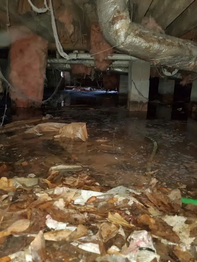 Crawl space flood assessment for Commercial Water Damage Restoration in Mexico